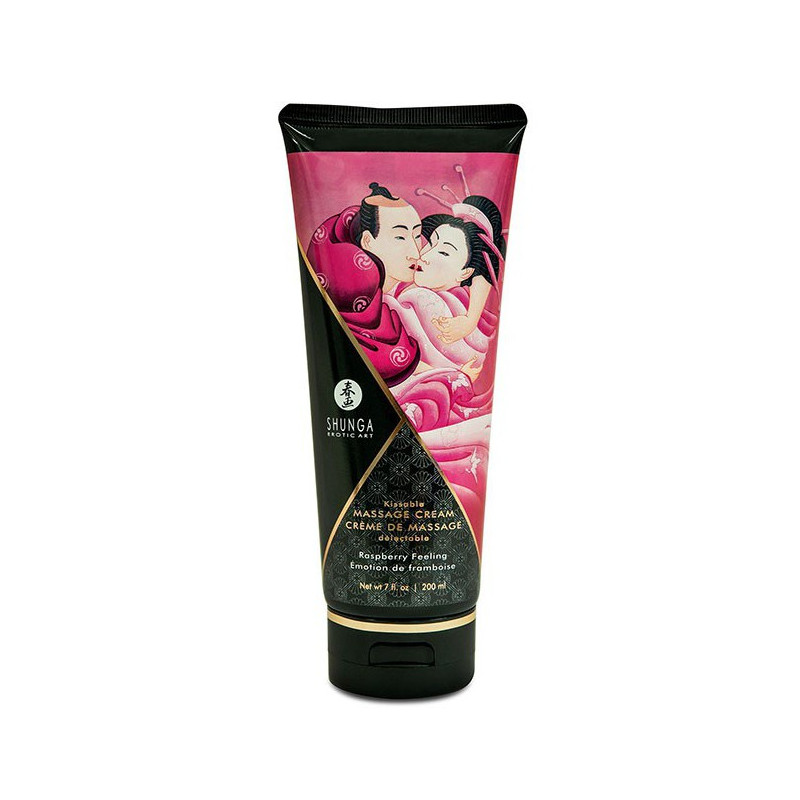 Shunga Crème de massage Comestible Emotion FRAMBOISE - 200ml